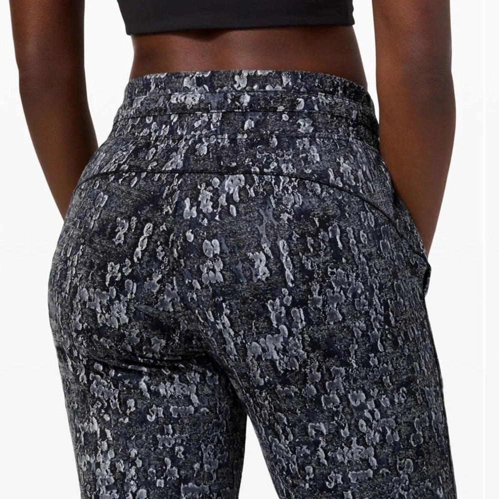 Lululemon Athletica Black and Gray Track Pants with Luxurious Texture